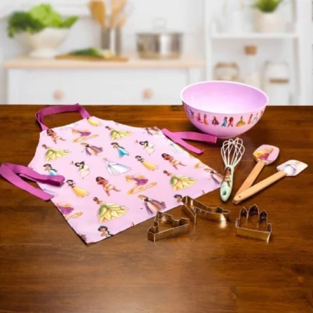 NEW Best Brands 8-Piece Disney 100th Anniversary Kids Baking Set Princess Theme